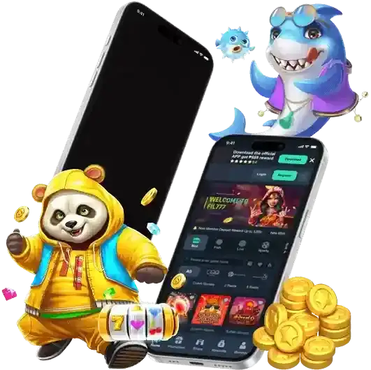wowph Mobile phone screen showing casino app interface with download button